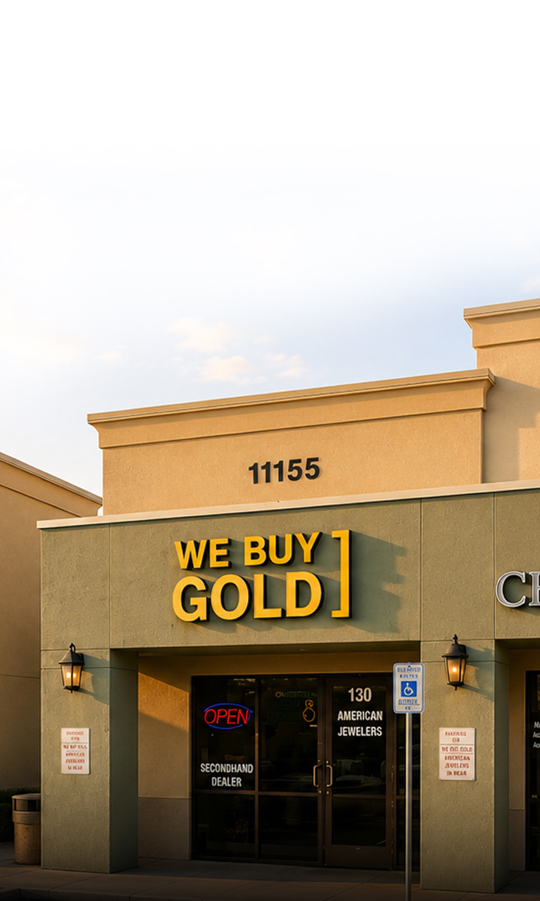 American Jewelers & Gold Buyers storefront at 11155 S Eastern Ave #130 in Henderson, Nevada
